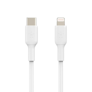 BELKIN BoostCharge Cable USB-C a Lightning Para Iphone Carga y Datos 18W Certificado MFi 1 mt Blanco