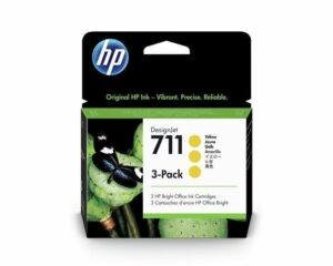 Cartucho de Tinta HP DesignJet 711 Amarillo – Pack de 3