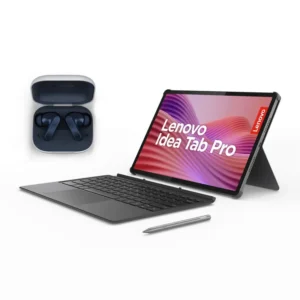 Tablet LENOVO Idea Tab Pro Wi-Fi – 12.7″ 3K – 8GB – 256GB – Android 14 – Gris Lunar – Teclado, Lápiz y Moto Buds